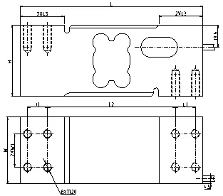 Cella di carico di peso per piattaforma Scala 60X80cm 600kg Sensore di scala del carrello elevatore di forchetta alluminio non personalizzato 1