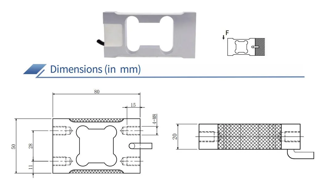 Single Point Load Cell 3-200kg Electronic Scale Sensor Aluminum Alloy 0